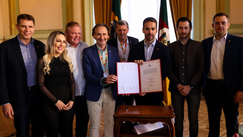 Assinatura da ordem de início de obras da nova ponte Santa Bárbara