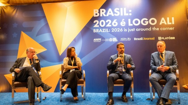 Painel com o governador Eduardo Leite no almoço do Brazil Journal + PlatôBR, em Nova York