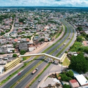 Rodovia ERS 118 passarela em Sapucaia do Sul região metropolitana de Porto Alegre RS
